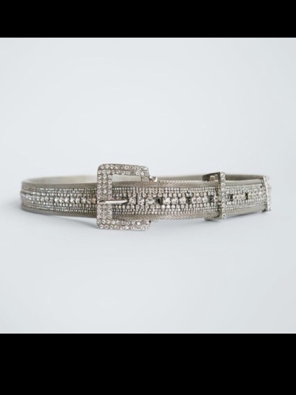 ZARA metallic and brass glass RHINESTONE jewel belt size 85
REF. 4319/206